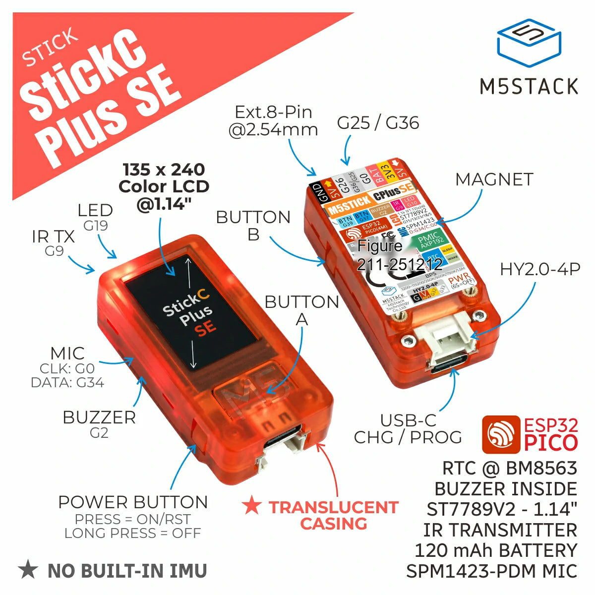M5Stack M5StickC PLUS SE ESP32 - M5Stickc incelemesi ve fiyatı