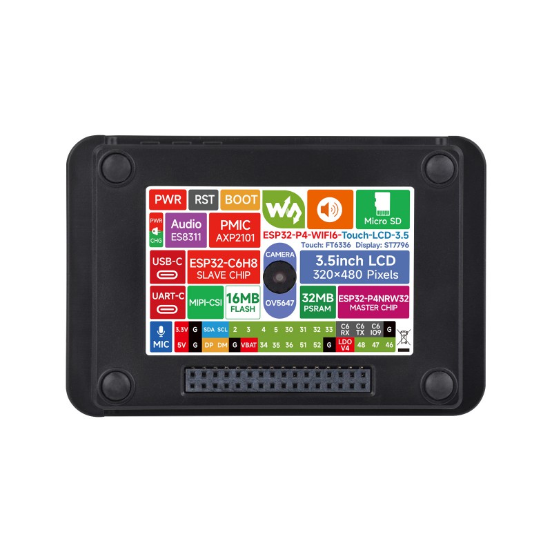 Waveshare ESP32-P4 Wi-Fi 6 Vis - Waveshare Esp32 incelemesi ve fiyatı
